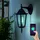 ETC Shop Laterne Aluminium, Glas 36,0 cm inkl. RGB LED Leuchtmittel schwarz