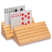 Yellow Mountain Imports Kartenhalter/Racks aus massivem Buchenholz in Standardgröße - Satz von 2 Kartenorganisatoren