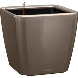 LECHUZA Quadro LS 28 Komplettset 28 x 28 x 26 cm taupe hochglanz