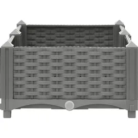 vidaXL Hochbeet 80 x 40 x 23 cm Grau