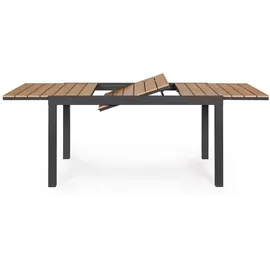 BIZZOTTO Elias Gartentisch 140-200 x 75 cm Anthrazit/Schwarz
