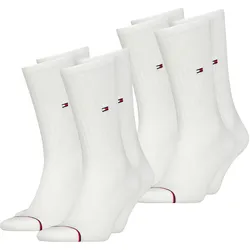 Tommy Hilfiger Herren Frauen Unisex Sport Socken 4er Pack in 47-49 Weiß