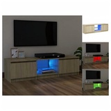 vidaXL TV Schrank mit LED-Leuchten Sonoma-Eiche 120x30x35,5 cm