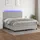 vidaXL Boxspringbett mit Matratze & LED Hellgrau 180x200 cm Stoff