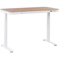 Beliani Schreibtisch KENLY Braun / Weiß