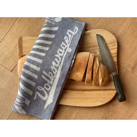 BRISA VW Collection - Volkswagen Geschirr-Abtrocken-Küchen-Handtuch-2er Set im T1 Bulli Bus (Samba/Streifen/Rot)