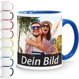 SpecialMe® Fototasse mit eigenem Bild personalisiert Fotogeschenke Tasse selber gestalten mit eigenem Foto und Text weiß-innen-royal standard