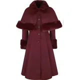 Hell Bunny Vintage Mantel - Capulet Coat Dunkelrot S - rot - S