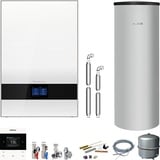 Buderus GB192i.2 Logaplus Gas-Brennwert Paket W50 weiß mit Regelung BC400, RC220 und Warmwasserspeicher SU200 - 15 kW - 7739621191