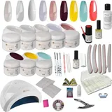 sun garden nail Sun Garden Nails UV Gel Starterset Starlight - Nagelstudio Einsteiger Set inkl. UV Gerät Aufbaugel Make Up Gel Versiegelungsgel UV Lampe