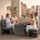 Tectake 2-in-1 Rattanlounge-Set Gartenmöbel grau