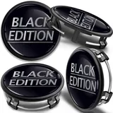 SkinoEu 4 x 75 mm Nabendeckel Felgendeckel Kompatibel mit Mercedes Benz Radnabenabdeckung Nabenkappen Felgenkappen Radkappen Alufelgen B66470207 / B66470200 Schwarz Silber cm 26