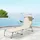[en.casa] Legorreta Sonnenliege 189 x 57 x 28 cm Beige