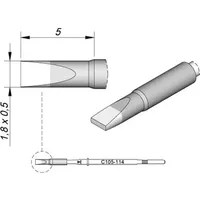 Jbc Lötspitze Serie C105, Meißelform, C105114/1,8 x 0,5 mm,