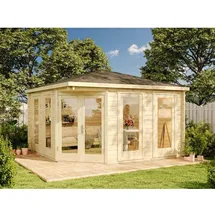 Alpholz Gartenhaus Maja 4,25 x 4,25 m Naturbelassen