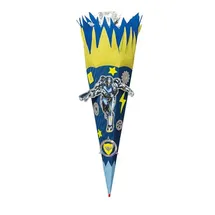 ROTH Schultüten-Bastelset Roboter, 68cm, eckig, Kreppverschluss,