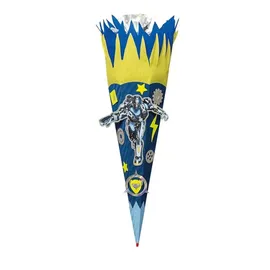 ROTH Schultüten-Bastelset Roboter, 68cm, eckig, Kreppverschluss,