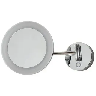 LUCANDE LED-Kosmetikspiegel Fyria, chrom, Stahl, CCT