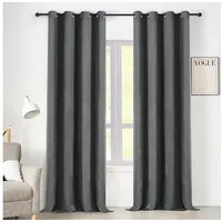 Woltu Samtvorhang Gardinen mit Ösen Vorhang Blickdicht 135x260 cm,