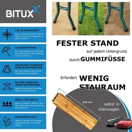 BITUXX Bierzeltgarnitur Stehtisch 241 x 0 x 0 cm Beige/Grün