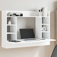 VidaXL Wand-Schreibtisch Weiß 105x48x75 cm Holzwerkstoff