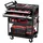 Vevor Werkzeugwagen 785x450x945 mm, 181 kg Tragkraft, Werkstattwagen mit 2 Schubladen, Aufbewahrungs-Organizer für Mechanikerwerkzeuge, für Garage, Lager & Reparaturwerkstatt, Schwarz