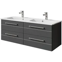 Saphir »Serie 6025 Mineralmarmor-Waschtisch mit Unterschrank, 132 cm breit«,