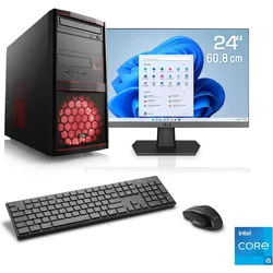 CSL PC-Komplettsystem "Speed V25881", F (A-G), rot, 8 GB RAM 500 GB SSD, Computer-Komplettsysteme