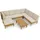 JV Möbel Designer U-Form Ecksofa Gartenmöbelset 3tlg. braun/weiß