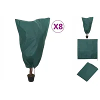 VidaXL Wintervlies mit Kordelzug 8 Stk. 70 g/m2 0,8x0,8