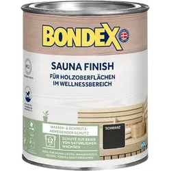 Bondex Sauna Finish 1 L für Holzoberflächen, Wasser- und Schmutzabweisend, Mild, Natürlich, Schwarz