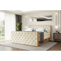 altdecor Boxspringbett 140 x 200 cm H3 Beige