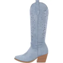 Ital-Design Cowboyboots Damen Blau 38