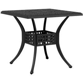 vidaXL Gartentisch 80 x 80 x 75 cm Schwarz