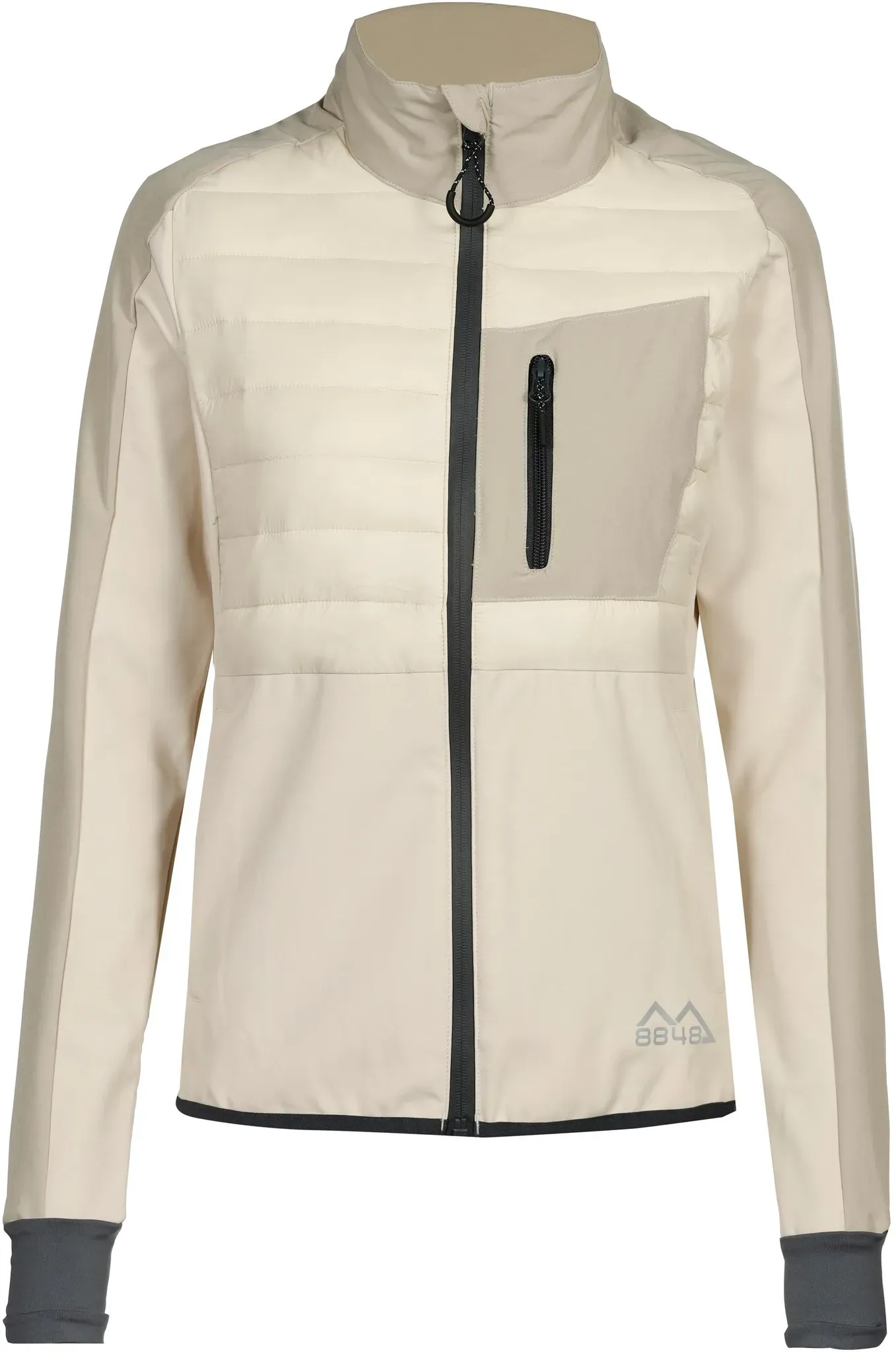 8848 Outdoor Steppjacke Damen in whitecap gray-agate gray, Größe M - beige