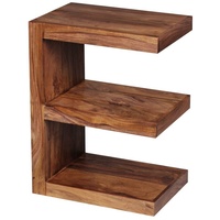 KADIMA DESIGN Beistelltisch »Massivholz E- Cube Wood Ablage Stand Bücher« 45 cm x 60 cm