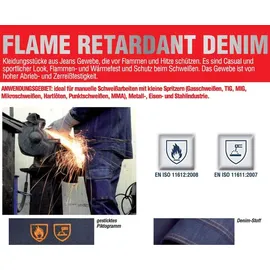 COFRA Schweißerjacke, flammhemmend 100% Denim-Baumwolle 52