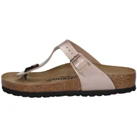 BIRKENSTOCK W Gizeh Bf Metallic Normal Braun - Elegante komfortable Damen Zehensteg-Sandale, Größe EU 37 - Farbe Copper - 37 EU