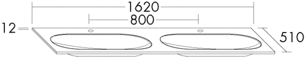 Burgbad Glas-Waschtisch Glas Matt variabel Dunkelgrau Matt, GWBB162A0109 GWBB162A0109