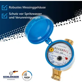 werner schütz Zapfhahnzähler Wasserzähler Kaltwasser 110 mm G 3/4