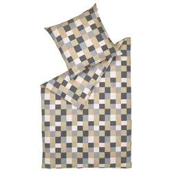 Bettwäsche Biber CUBIC - grau