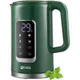 Ecosa Wasserkocher Edelstahl mit Temperatureinstellung (40°C-100°C) 1,7 Liter 2200 Watt Teekocher 100% BPA FREI Warmhaltefunktion LED Display mit...