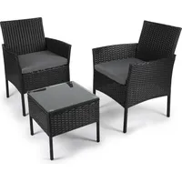 Lifetime Lissabon Loungeset schwarz