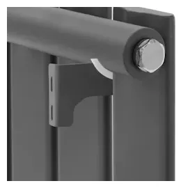 luxebath Paneelheizkörper Vertikal 480 x 1600 mm Anthrazit mit Mittelanschluss