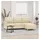 vidaXL 3-Sitzer-Sofa mit Hocker Creme 180 cm Stoff