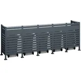 Westmann Mülltonnenverkleidung Planum für 5 Tonnen 400 x 150 cm anthrazit