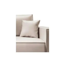 Selsey Schlafcouch Kunstleder 3-Sitzer Beige