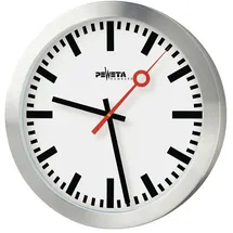 Peweta Wanduhr Bahnhof 30,0 cm 44.150.325 silber