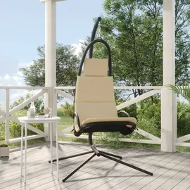 vidaXL Garten-Hängestuhl Creme 2-Sitzer