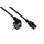 Good Connections P0150-S007 Netzkabel, 0,75 m, Schutzkontakt-Stecker Typ E+F (CEE 7/7, gewinkelt) an C15 Warmgerätebuchse (gerade), WARMGERÄTE-Kabel, 1,00 mm2 Schwarz